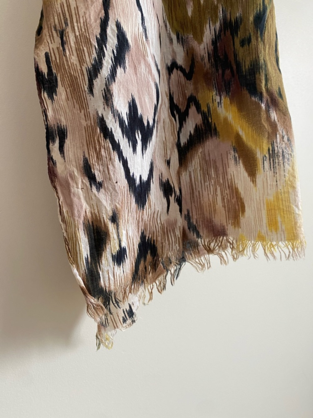 Roots | Abstract Ikat Cotton Scarf | O/S - Picture 5 of 9